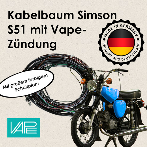 Kabelbaum für simson - kabelbaum, s51